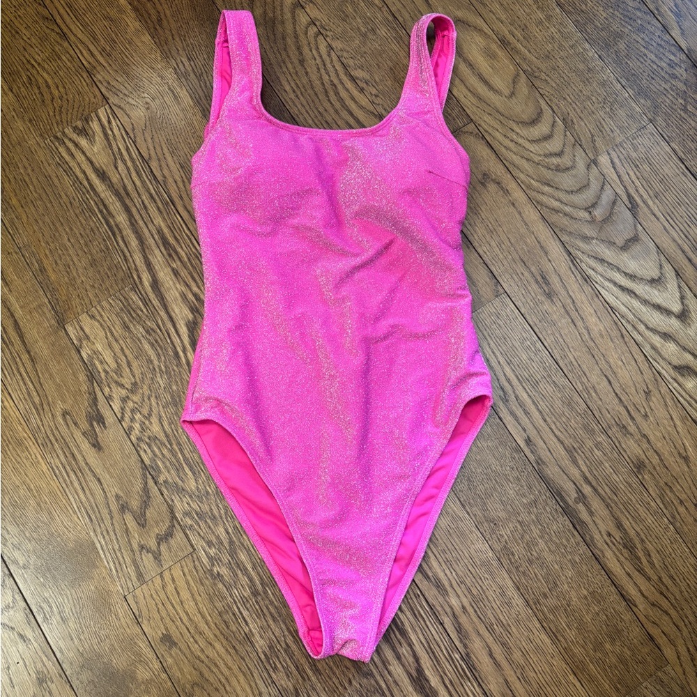 Sparkly Pink One Piece Swimsuit